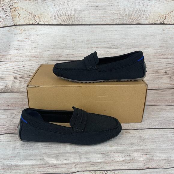 Rothy's The Driver Mens Sz 7.5 Loafers Black - Picture 1 of 10